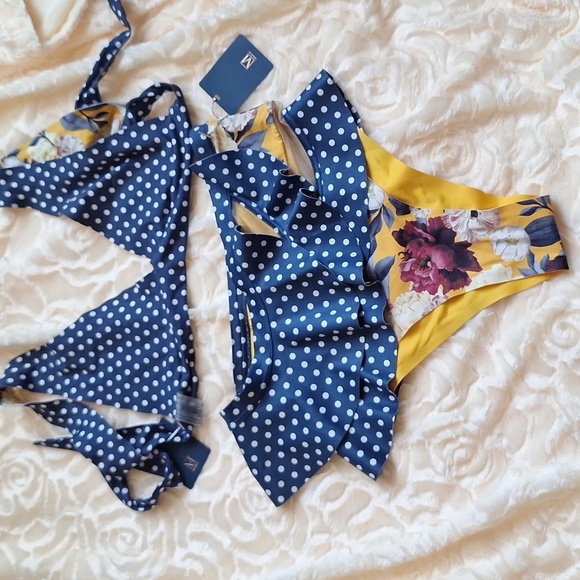 Aquamanile Peony Foxglove 2-piece Swimwear Size M - Picture 11 of 15